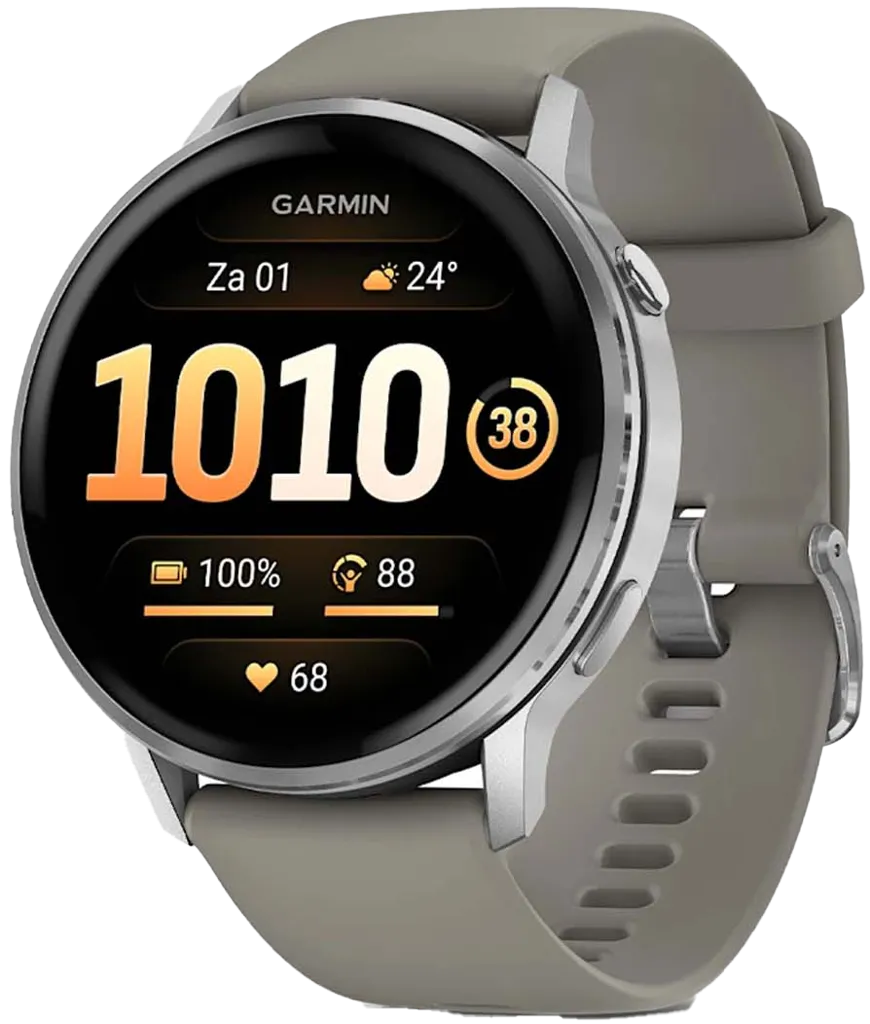 GARMIN Smartwatch Venu 4 - 45mm - Silver - Silicone gris