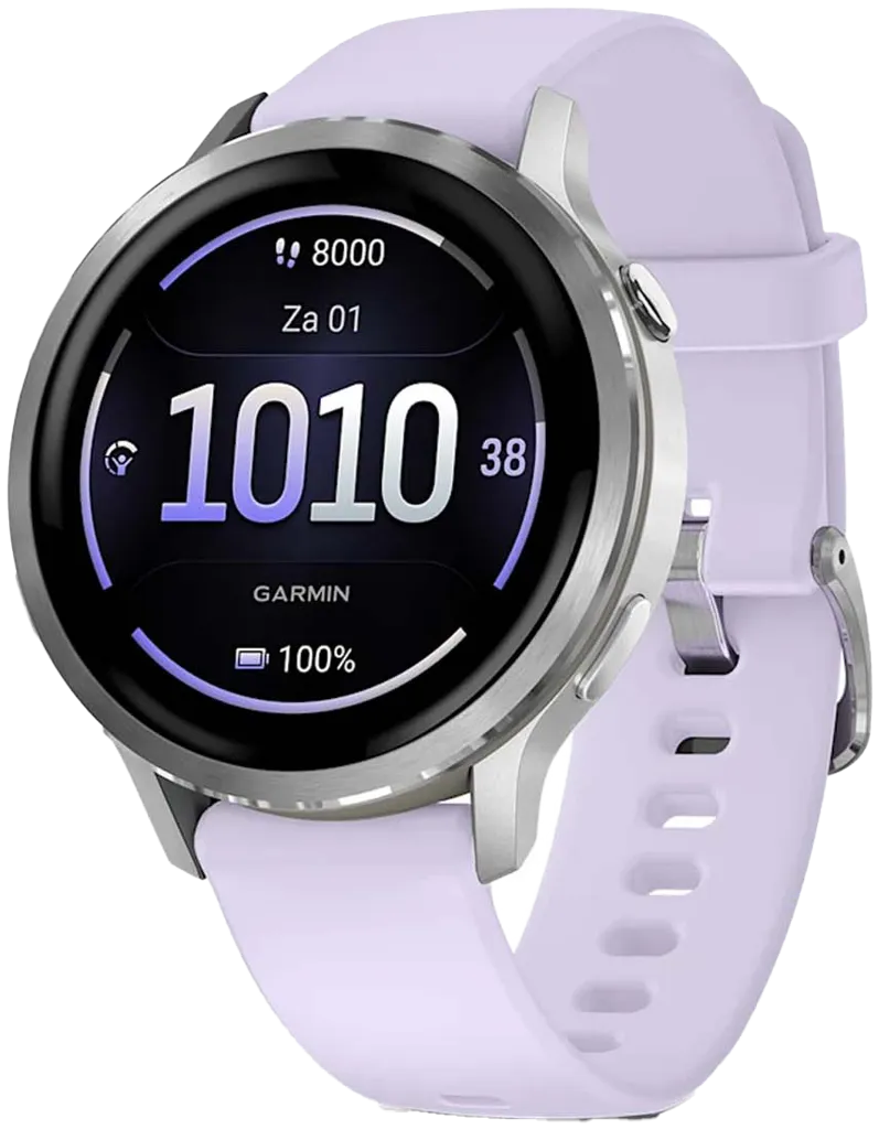 GARMIN Smartwatch Venu 4 - 41mm - Silver - Silicone pervenche