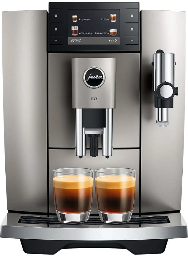 JURA Machine à expresso automatique E8 Midnight Silver ED