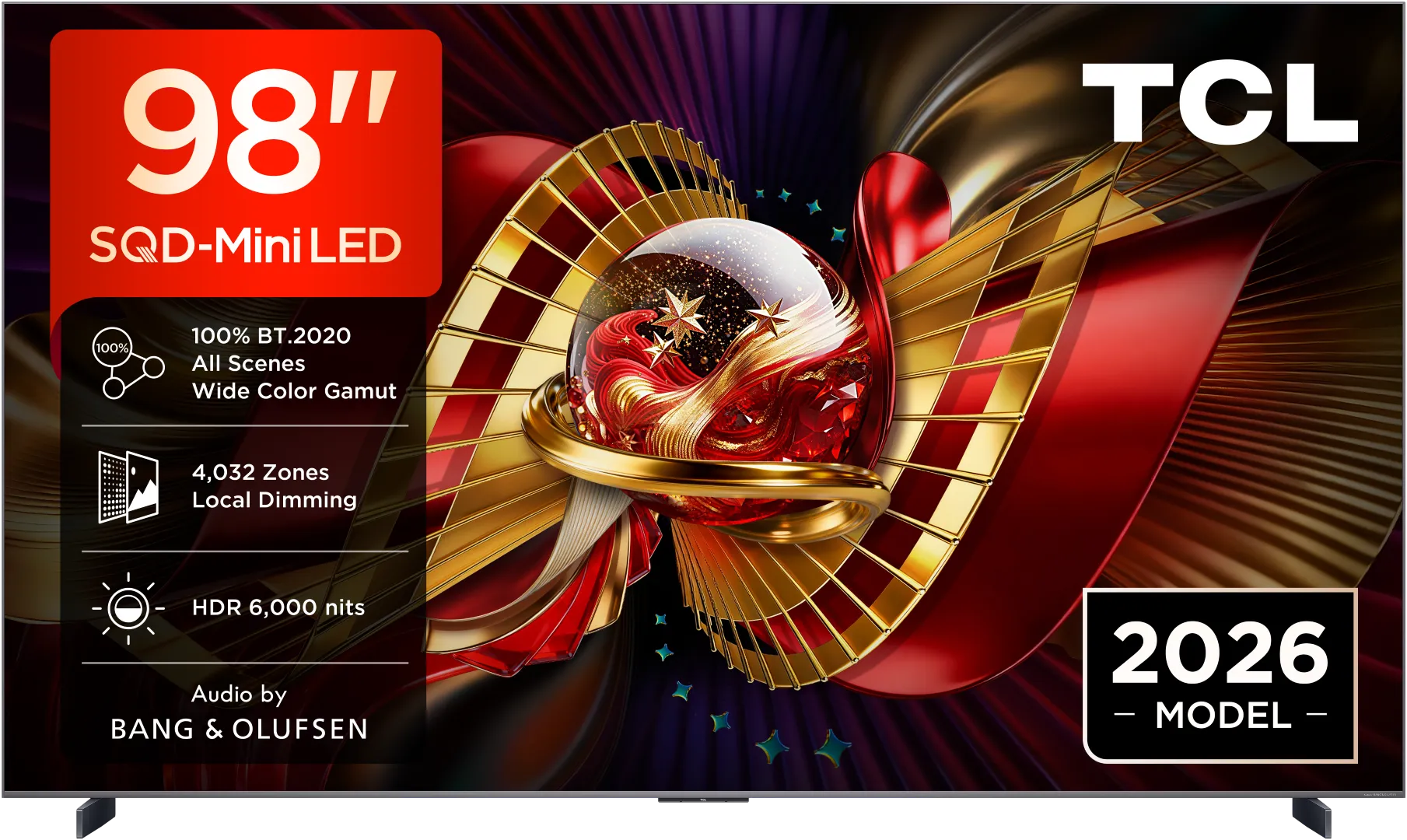 TCL TV SQD Mini LED 98C89L (2026) 98"(249cm) 4K