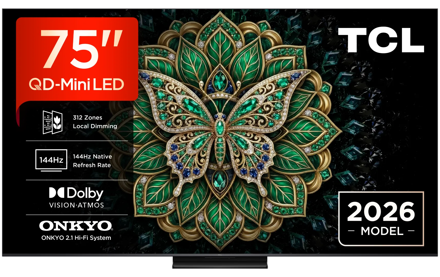 TCL TV QD-Mini LED 75C69K Pro (2026) 75"(189cm) 4K