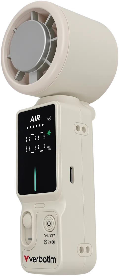 VERBATIM Ventilateur portable Cool 'n' Go Ice Touch Pro Blanc