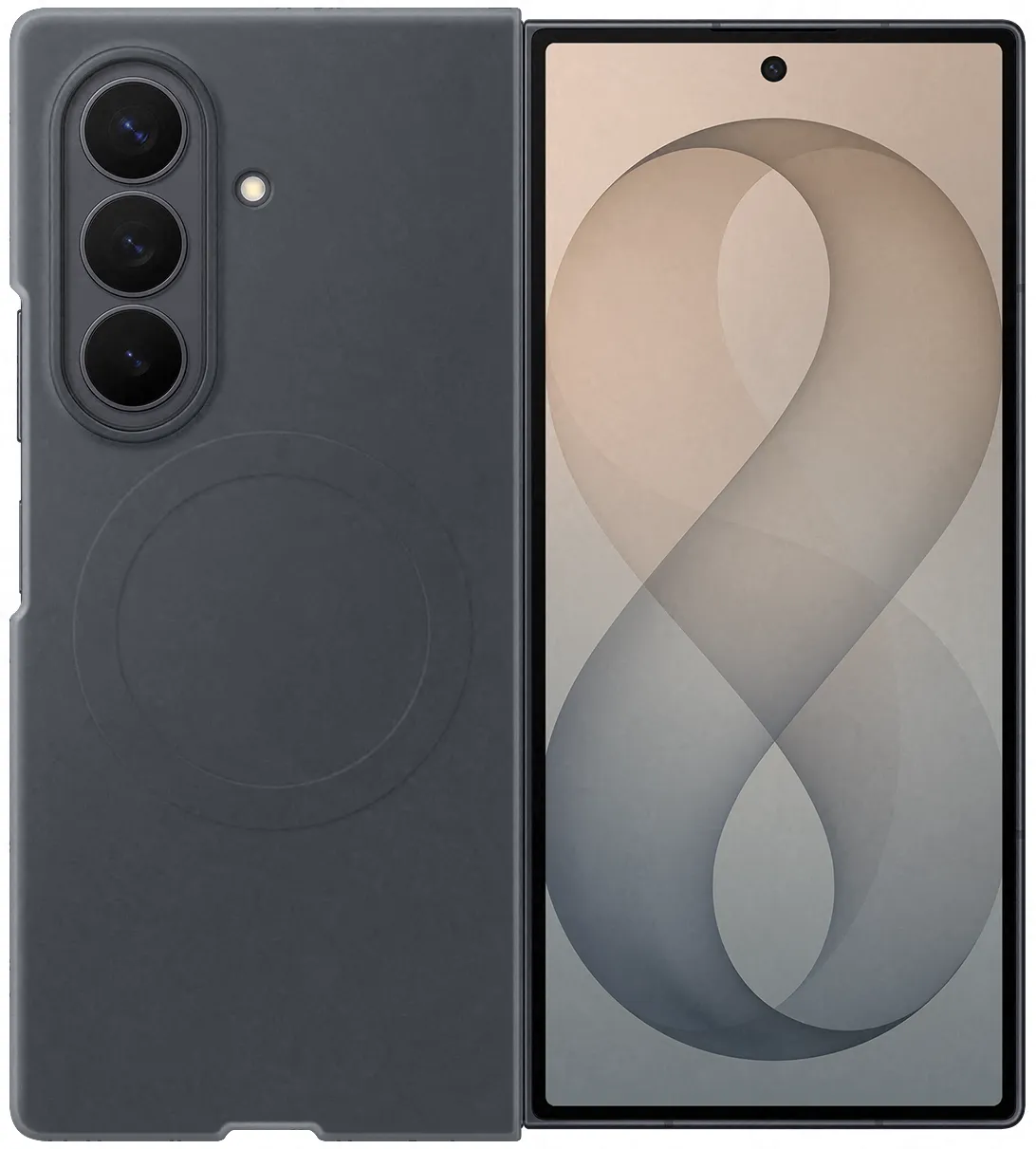 Samsung Etui Silicone Magnet Case pour Galaxy Z Fold8 Ultra Noir