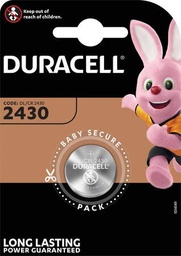 DURACELL Pile bouton lithium CR2430 - 1 pièce
