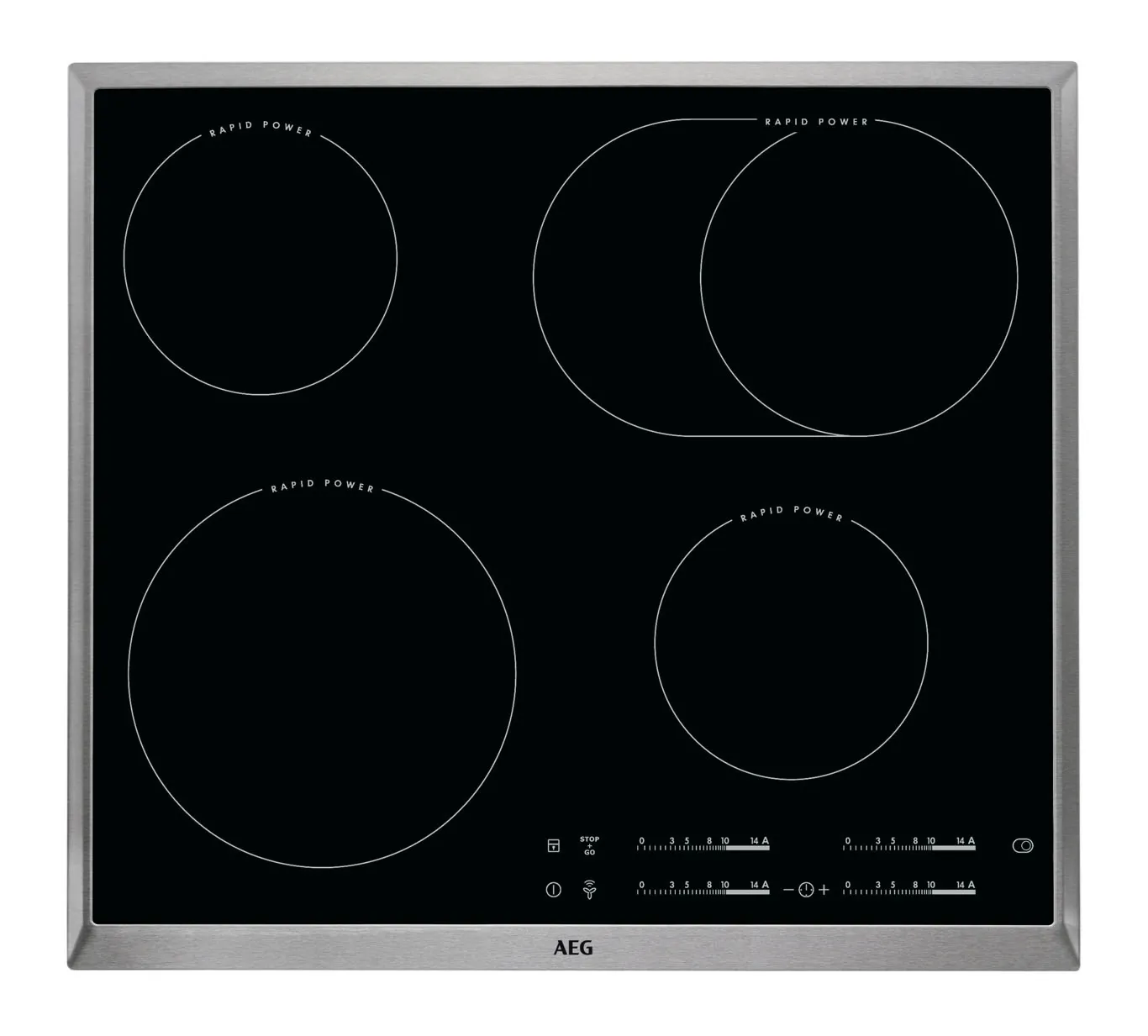 AEG Taque vitrocéramique HK654850XB Hob2Hood