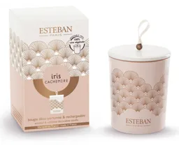 ESTEBAN Bougie déco parfumée rechargeable 180g Iris Cachemire