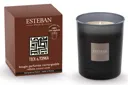 ESTEBAN Bougie parfumée initiale rechargeable 180g Teck et Tonka
