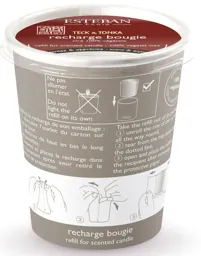 ESTEBAN Recharge pour bougie parfumée 180g - Teck et Tonka