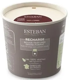 ESTEBAN Recharge pour bougie parfumée 450g - Teck et Tonka