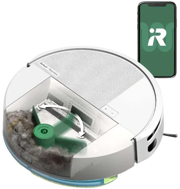 iRobot Robot Aspirateur laveur 205 DustCompactor Combo - Noir