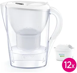 BRITA Carafe Filtrante Marella Cool White + 12 cartouches Maxtra Pro All-in-1