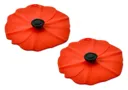 CHARLES VIANCIN Set De 2 Couvre-Verres "Coquelicot" - Ø12cm
