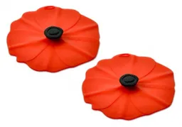 CHARLES VIANCIN Set De 2 Couvre-Verres "Coquelicot" - Ø12cm