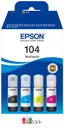 EPSON Multipack Bouteilles EcoTank 104 - Noir + 3 couleurs