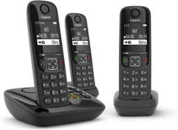 GIGASET Téléphone sans fil AS690AR Trio Noir