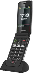 EMPORIA Téléphone à clapet Joy-LTE - Noir