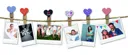 FUJIFILM instax design clips - dessin coeur - 10 pièces