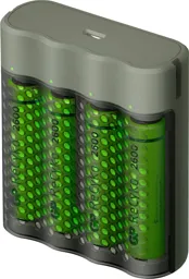 GP Chargeur de piles rondes NiMH LR03 (AAA), LR6 (AA)