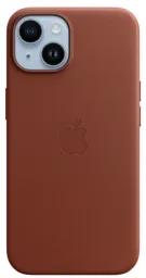 APPLE Coque en cuir avec MagSafe pour iPhone 14 - Terre de Sienne