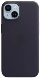 APPLE Coque en cuir avec MagSafe pour iPhone 14 plus - Encre violette