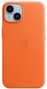 APPLE Coque en cuir avec MagSafe pour iPhone 14 plus - Orange