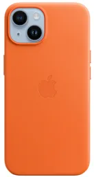 APPLE Coque en cuir avec MagSafe pour iPhone 14 plus - Orange