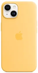 APPLE Coque en silicone avec MagSafe pour iPhone 14 - Soleil pâle
