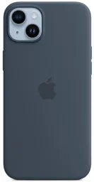 APPLE Coque en silicone avec MagSafe pour iPhone 14 Plus - Bleu orage