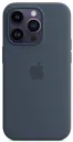APPLE Coque en silicone avec MagSafe pour iPhone 14 Pro - Bleu orage