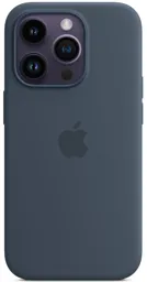 APPLE Coque en silicone avec MagSafe pour iPhone 14 Pro Max - Bleu orage