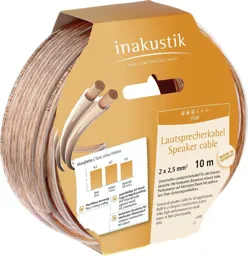 IN-AKUSTIK Cable d'enceintes Universel 2x2,5mm² - 10m