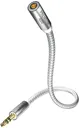 IN-AKUSTIK Cable Jack 6.3mm (f) vers Jack 3.5mm (m) - 3m -Gris