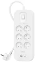 BELKIN Multi-prise Parafoudre - 6 prises - 1 USB-A - 1 USB-C - Blanc