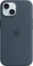 APPLE Coque en silicone avec MagSafe pour iPhone 15 - Bleu orage