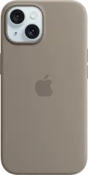 APPLE Coque en silicone avec MagSafe pour iPhone 15 - Argile