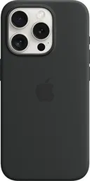 APPLE Coque en silicone avec MagSafe pour iPhone 15 Pro - Noir