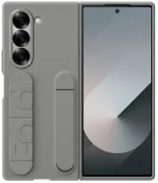 SAMSUNG Coque en silicone avec lanière et support pour Galaxy Z Fold6 - Gris