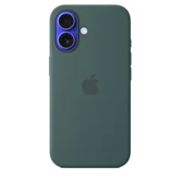 APPLE Coque silicone avec MagSafe pour iPhone 16 - Vert lacustre