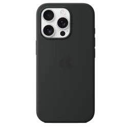APPLE Coque en silicone avec MagSafe pour iPhone 16 Pro - Noir
