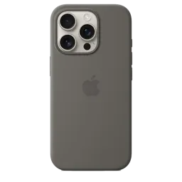 APPLE Coque en silicone avec MagSafe pour iPhone 16 Pro Max - Gris minéral