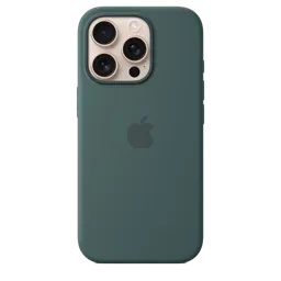 APPLE Coque en silicone avec MagSafe pour iPhone 16 Pro Max - Vert lacustre