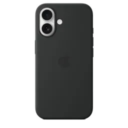 APPLE Coque silicone avec MagSafe pour iPhone 16 - Noir
