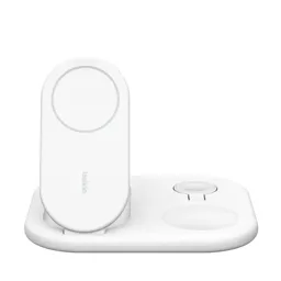 BELKIN Station de charge magnétique 3-en-1 BoostCharge Pro avec Qi2 (15 W) - Blanc