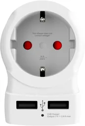 SKROSS Adaptateur de voyage Europe vers USA avec 2 ports USB
