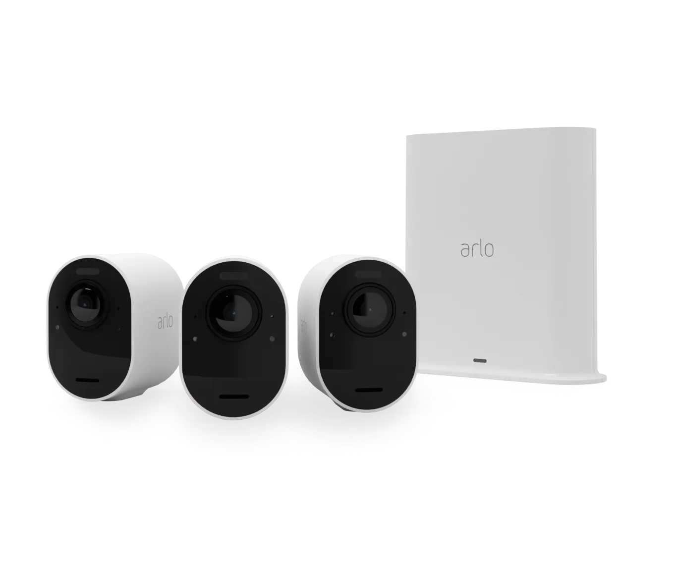 ARLO Kit 3 X Caméra de Sécurité Extérieure Ultra 2 + Base - Blanc