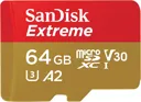 SANDISK Carte Mémoire MicroSDXC Extreme UHS-I - 64 Go