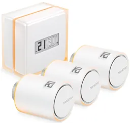 NETATMO Kit Thermostat Intelligent + 3 Têtes Thermostatiques Intelligentes