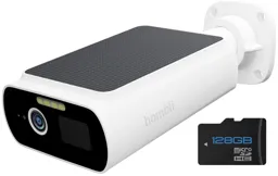 HOMBLI Caméra de sécurité Solar Cam 2K + Carte MicroSD 128 Go