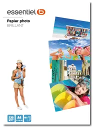 ESSENTIEL-B Papier Photo Brillant A4 - 40 feuilles