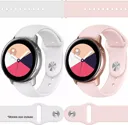 IBROZ 2 x Bracelets SoftTouch Samsung/Huawei - 20mm - Blanc & Rose